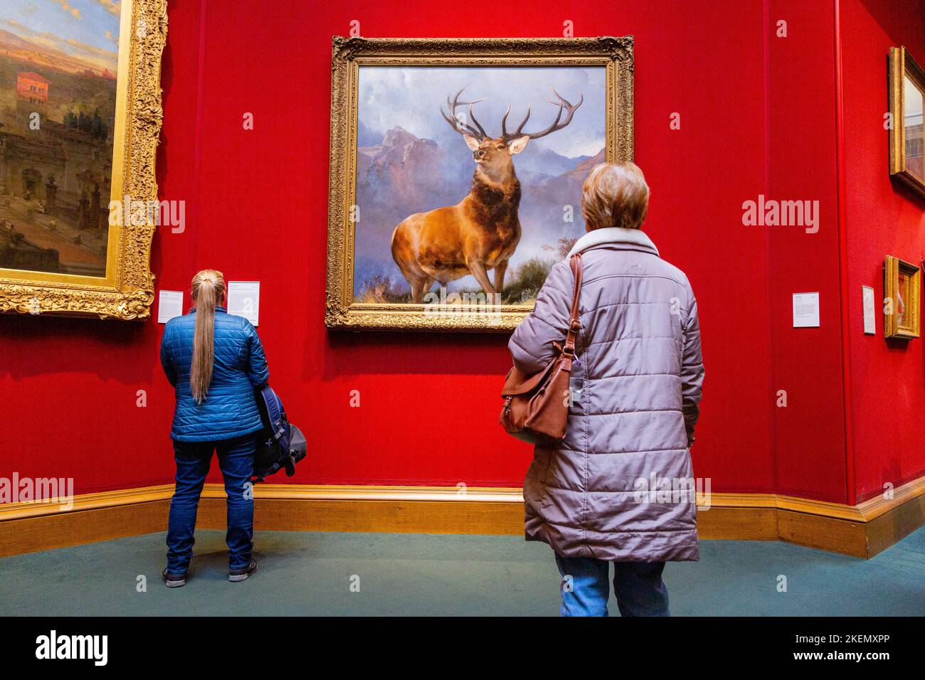 The Monarch of the Glen, 1851, Painting by Sir Edwin Landseer at The Scottish National Gallery, Edinburgh, Scotland, United Kingdom. Stock Photo