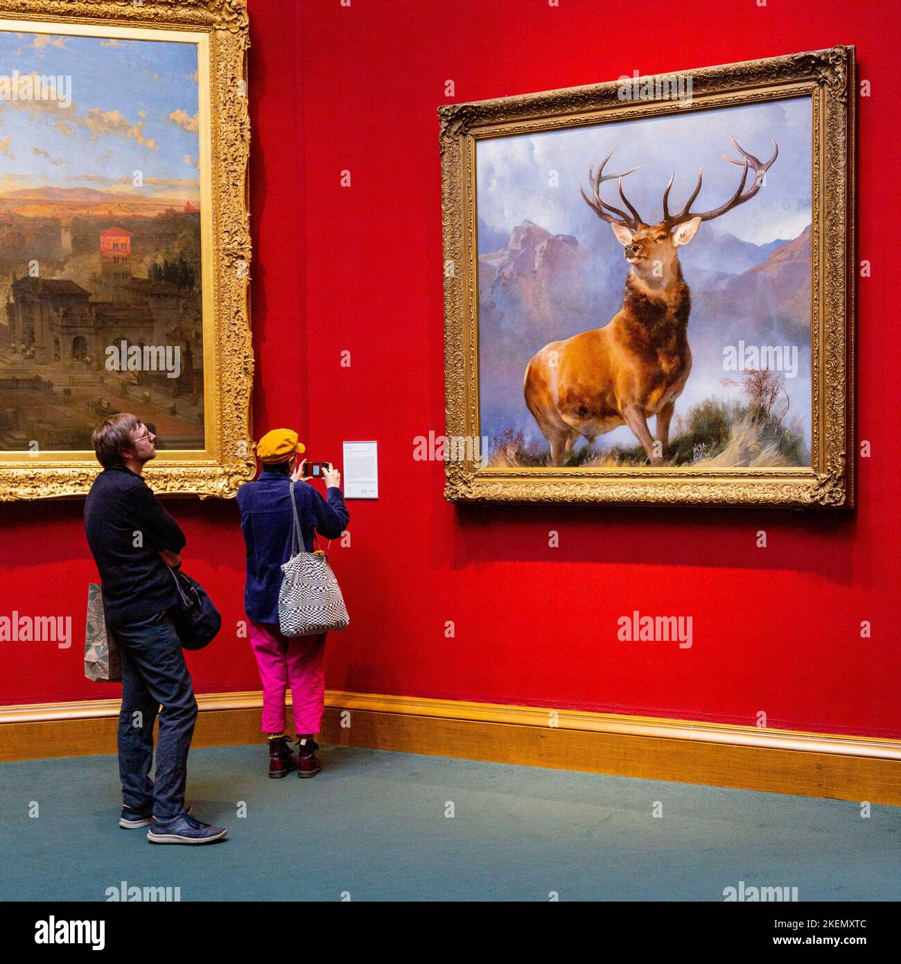 The Monarch of the Glen, 1851, Painting by Sir Edwin Landseer at The Scottish National Gallery, Edinburgh, Scotland, United Kingdom. Stock Photo