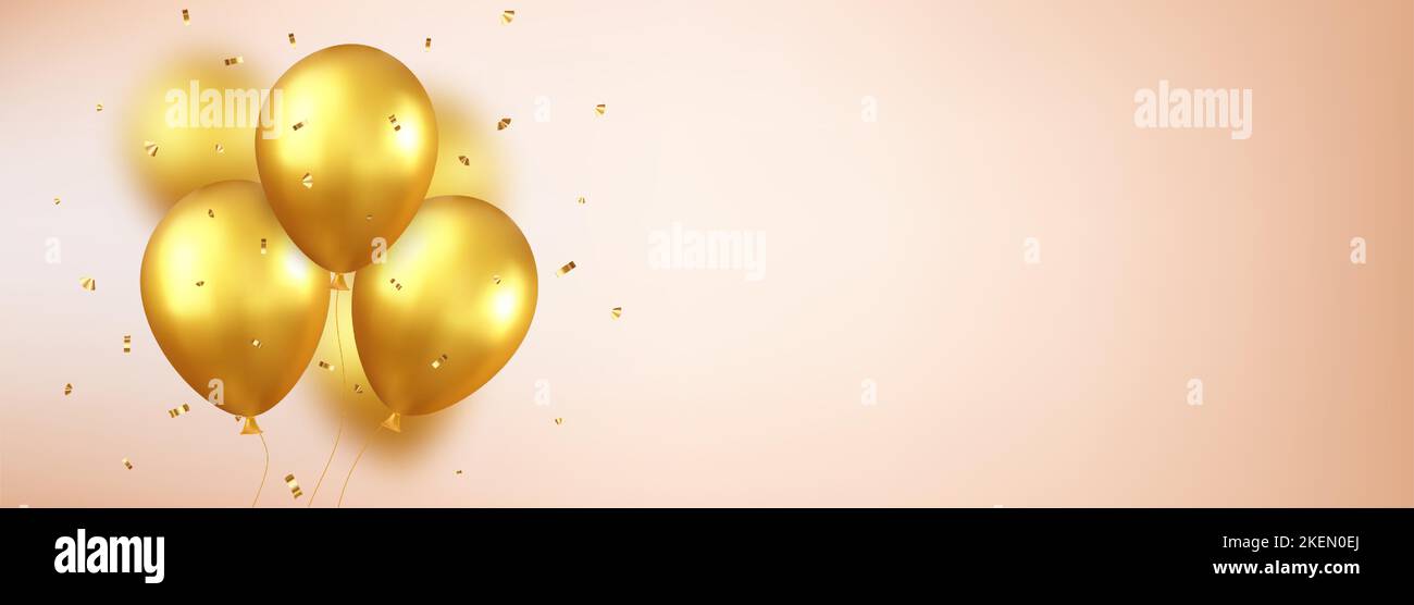 3d balloons with ribbon Stock Vector Image & Art - Alamy