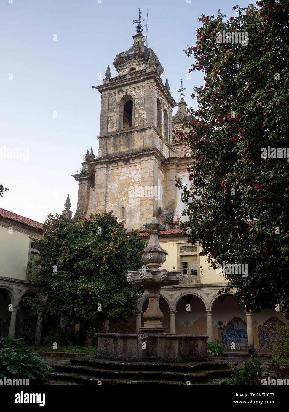 Mosteiro de São Martinho de Tibães cloister Stock Photo