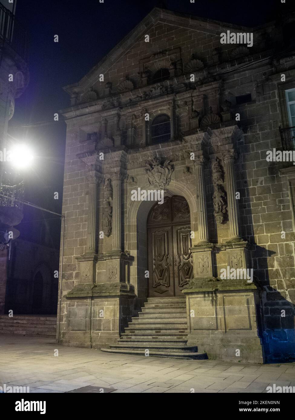 Misericordia Church at night, Braga Stock Photo
