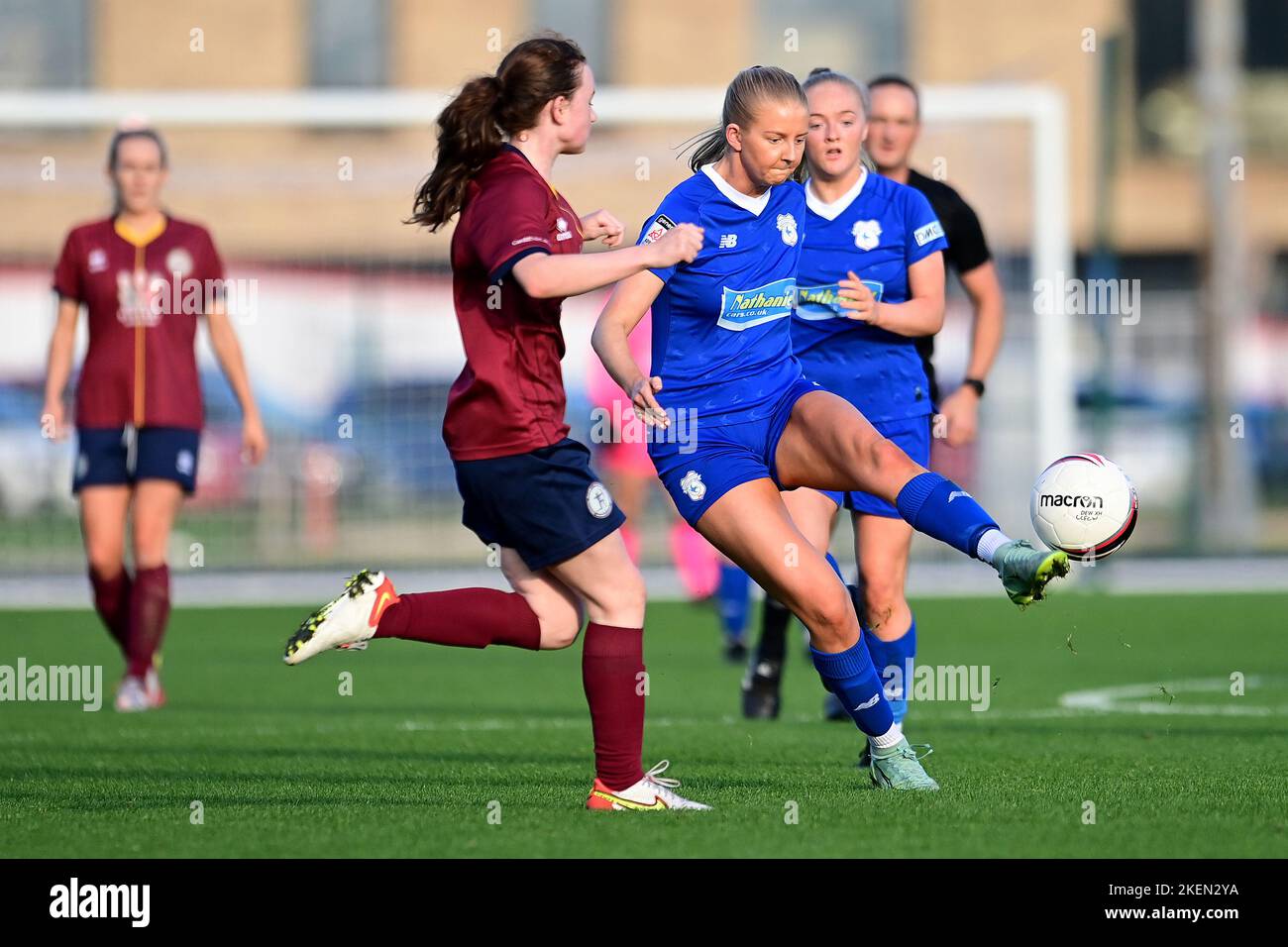 Rhianne Oakley of Cardiff City Women's  - Mandatory by-line: Ashley Crowden  - 13/11/2022 - FOOTBALL - Cardiff International Sports Stadium - Cardiff, Wales - Cardiff City Women FC vs Cardiff Met WFC - Genero Adran Premier Phase 1 22/23 Stock Photo