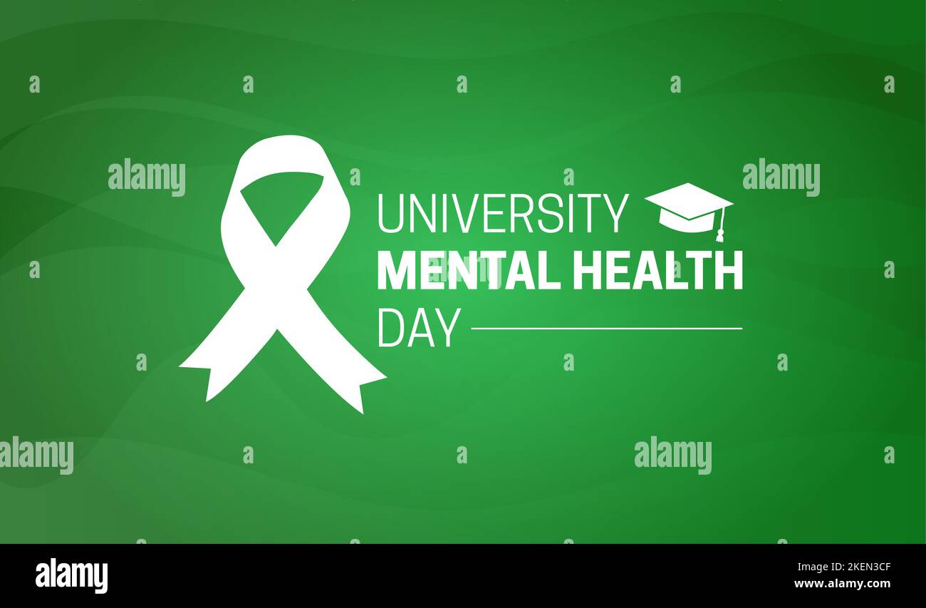 University Mental Health Day Background Illustration Stock Vector Image