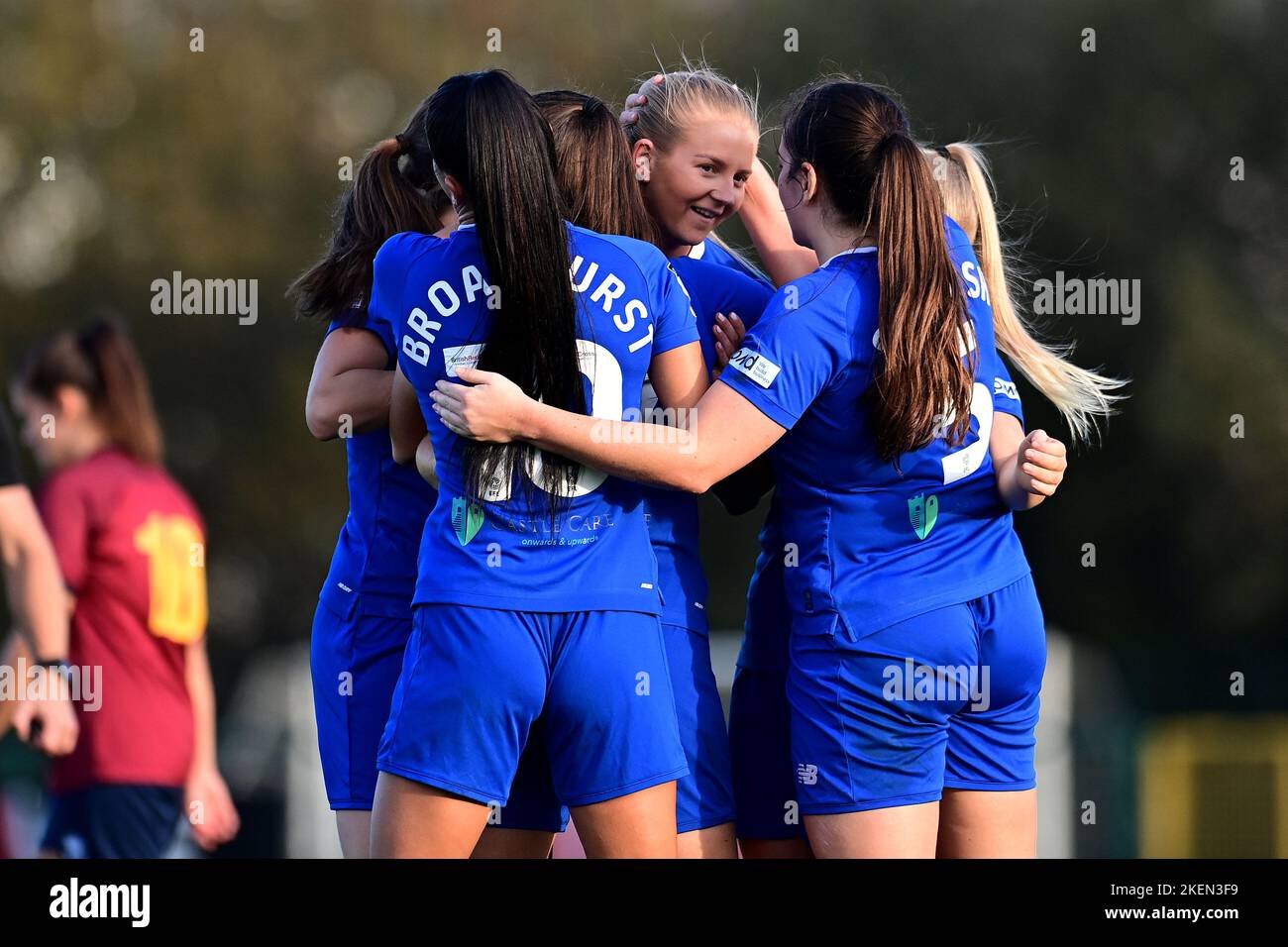 Rhianne Oakley of Cardiff City Women FC celebrates scoring the