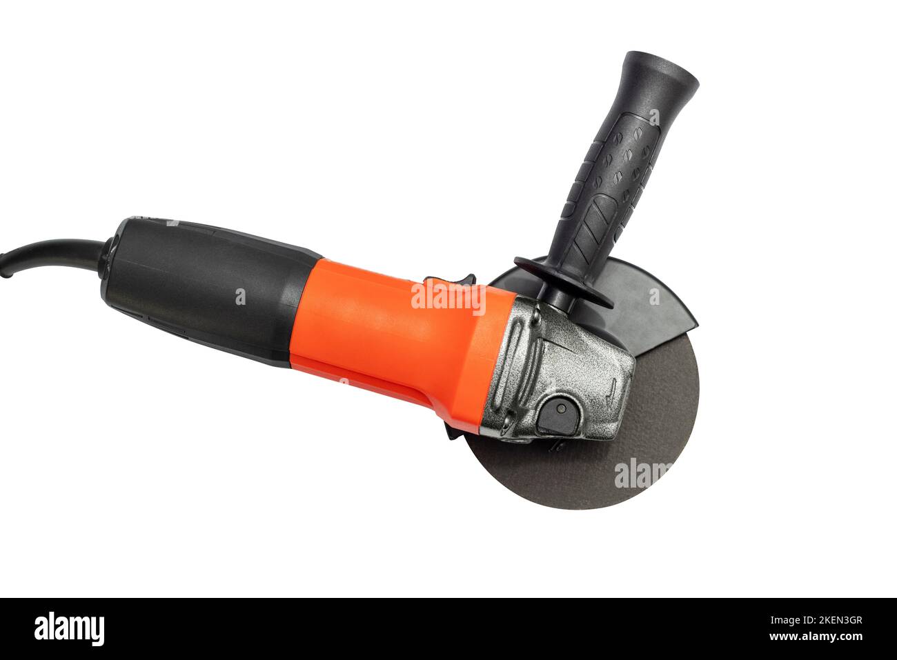 Angle grinder with abrasive disk isolated on a white background Stock Photo