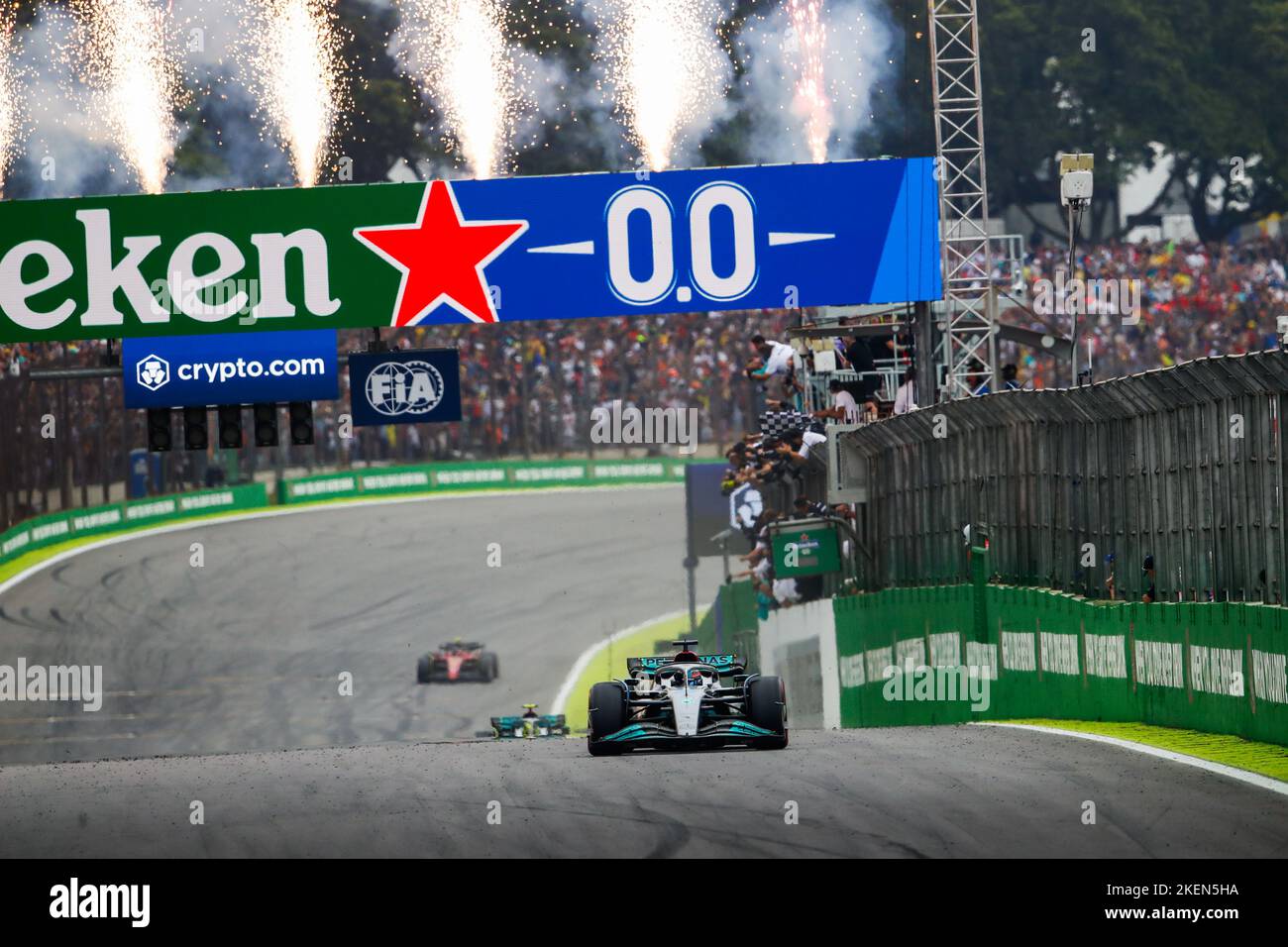 Formula 1: George Russell claims first Grand Prix win in Brazil