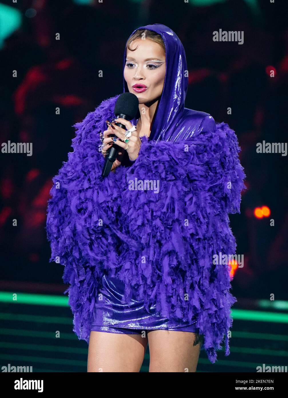 rita ora purple dress The Voice Australia premiere: Rita Ora draws mixed reviews with her slinky purple dress