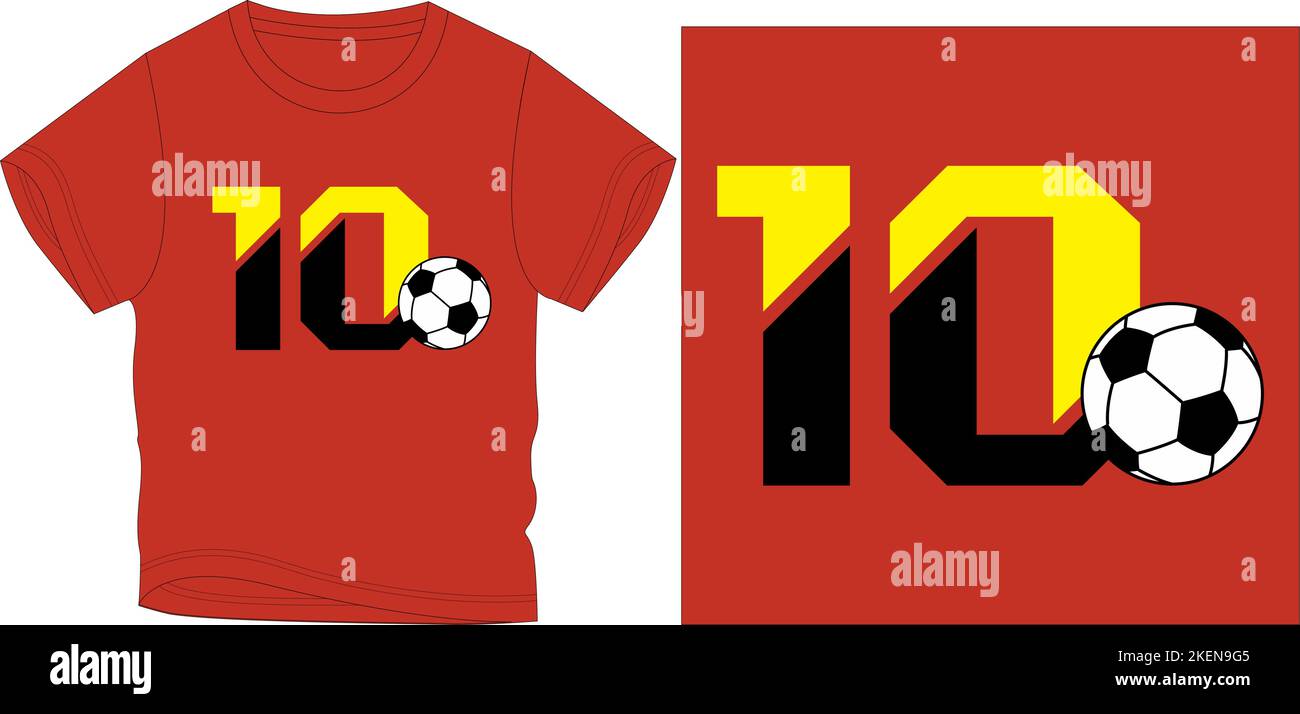 Soccer Jersey Number 10 PNG & SVG Design For T-Shirts