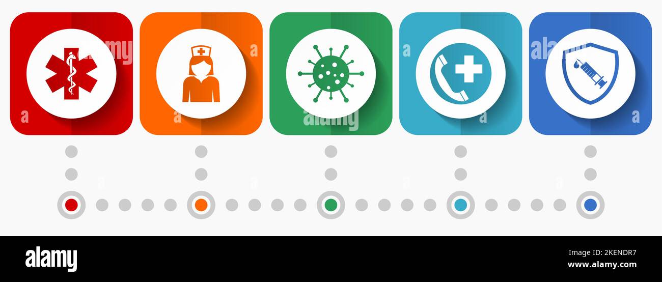 Medicine vector icon set, healthcare infographic template, hospital ...