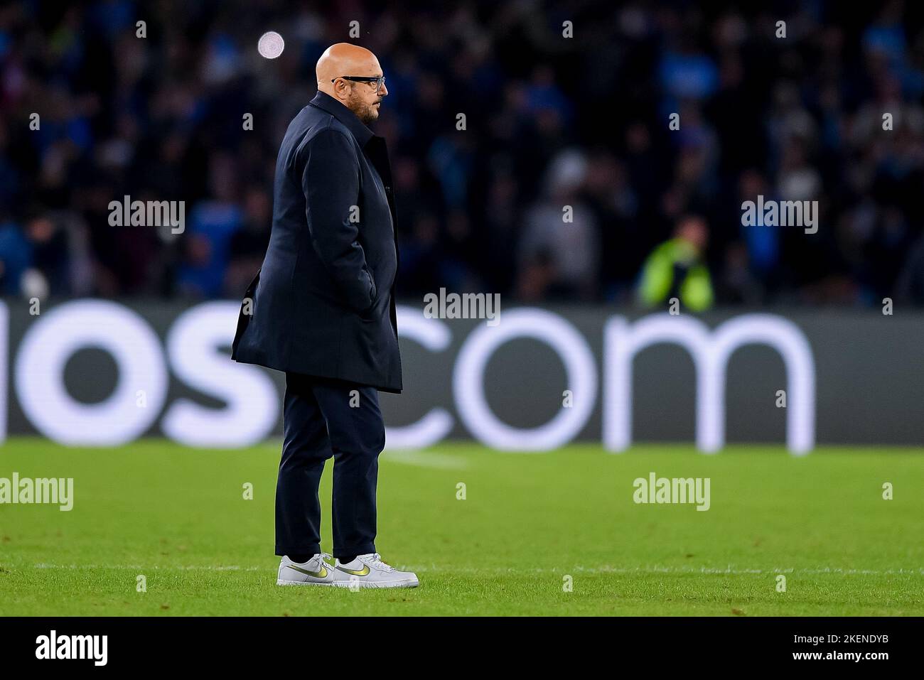 Naples, Italy. 12th Nov, 2022. Pierpaolo Marino sport director of Udinese Calcio during the Serie A match between Napoli and Udinese at Stadio Diego Armando Maradona, Naples, Italy on 12 November 2022. Credit: Giuseppe Maffia/Alamy Live News Stock Photo