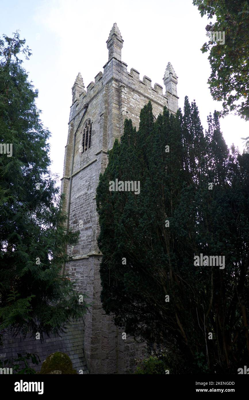 Truro Cornwall UK 11 04 2022 Kenwyn Church and grave yard Stock Photo