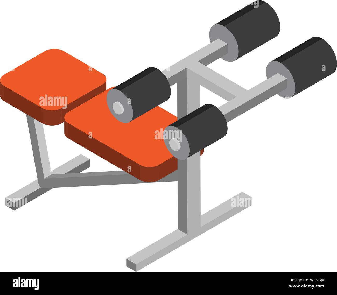 Weight lifting equipment illustration in 3D isometric style isolated on background Stock Vector