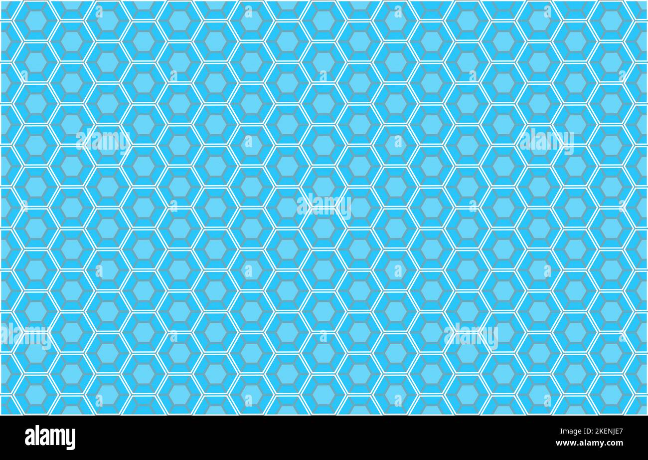 Abstract technological hexagonal blue and white background Stock Photo ...