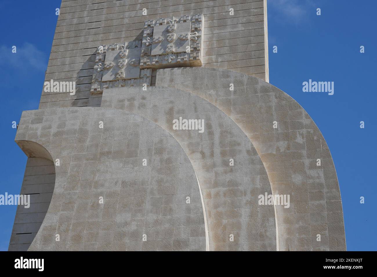 Lisbon, Portugal- September 2022: The Padrao dos Descobrimentos (Monument of Discoveries) is a monument in the bank of river Targus, celebrating Portu Stock Photo