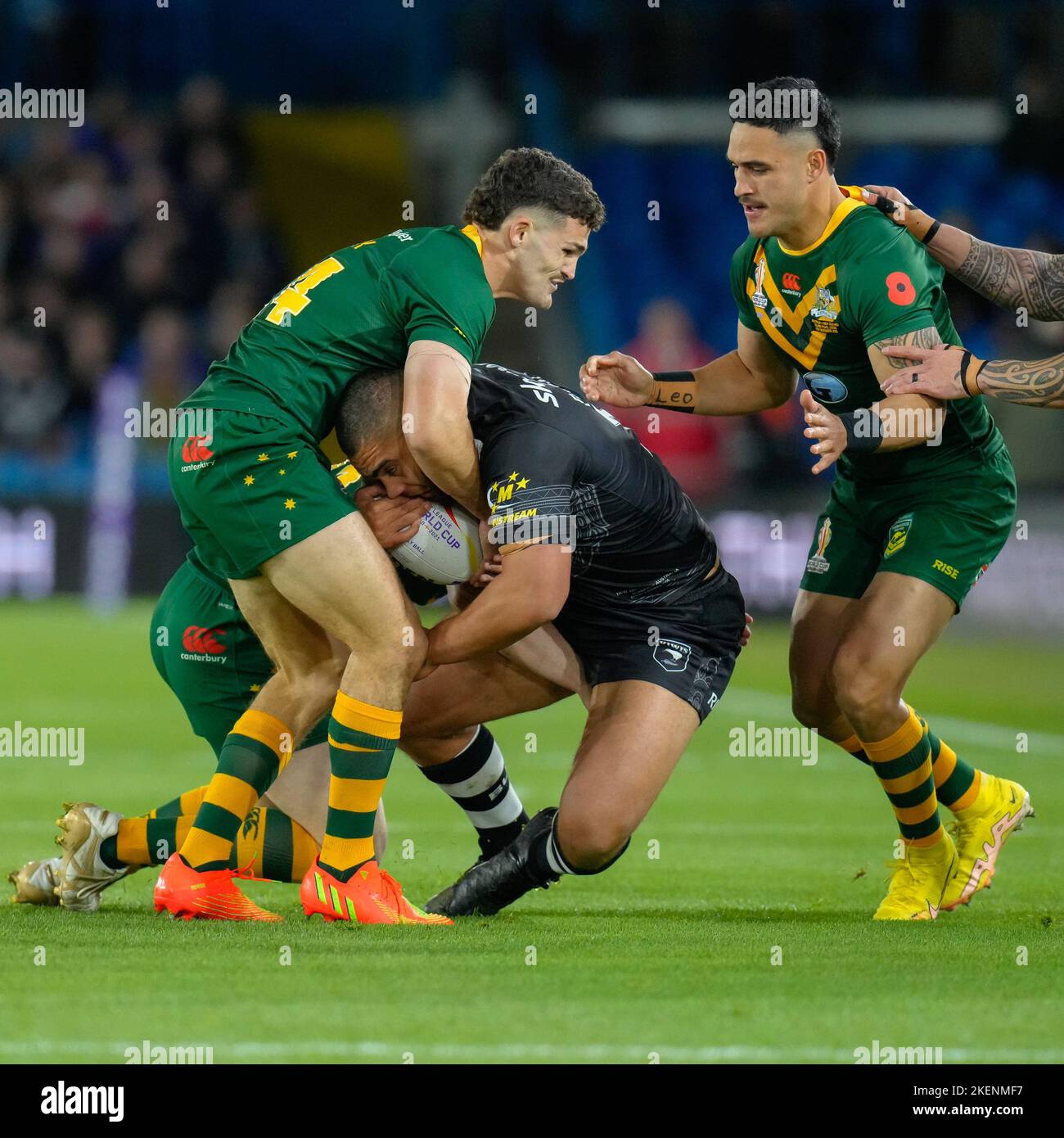 Leeds, UK. 03rd Nov, 2022. Match action during the Rugby League World 2021 match between Australia and New Zealand at Elland Road, Leeds, England on 11 November 2022. Photo by David Horn. Credit: PRiME Media Images/Alamy Live News Stock Photo