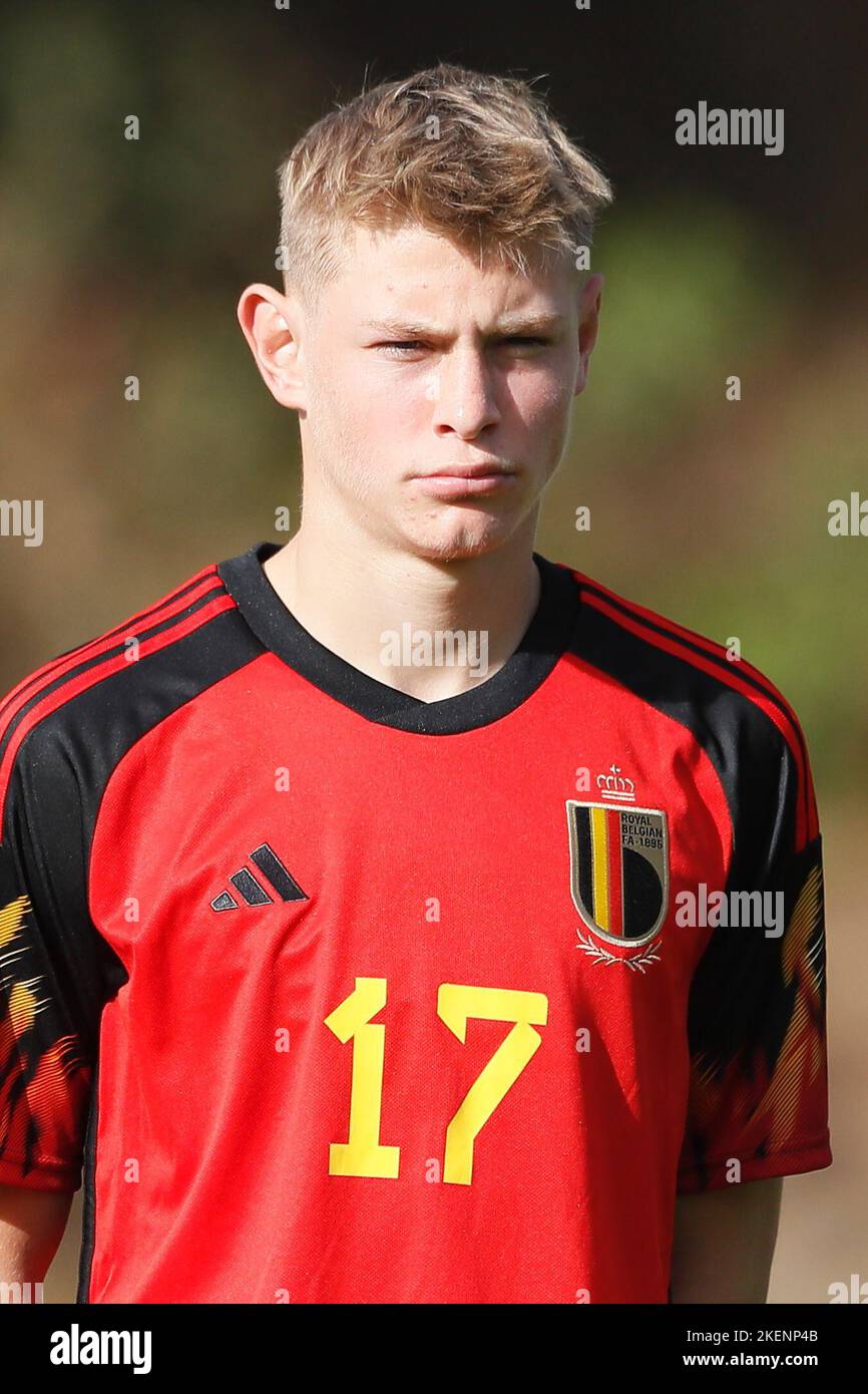 Marbella, Spain. 12th Nov, 2022. Xander van der Velde (BEL) Football/Soccer  : Under-18 International Friendly match between U18 Belgium 1-4 U18 Japan  at the La Quinta Football Center in Marbella, Spain .