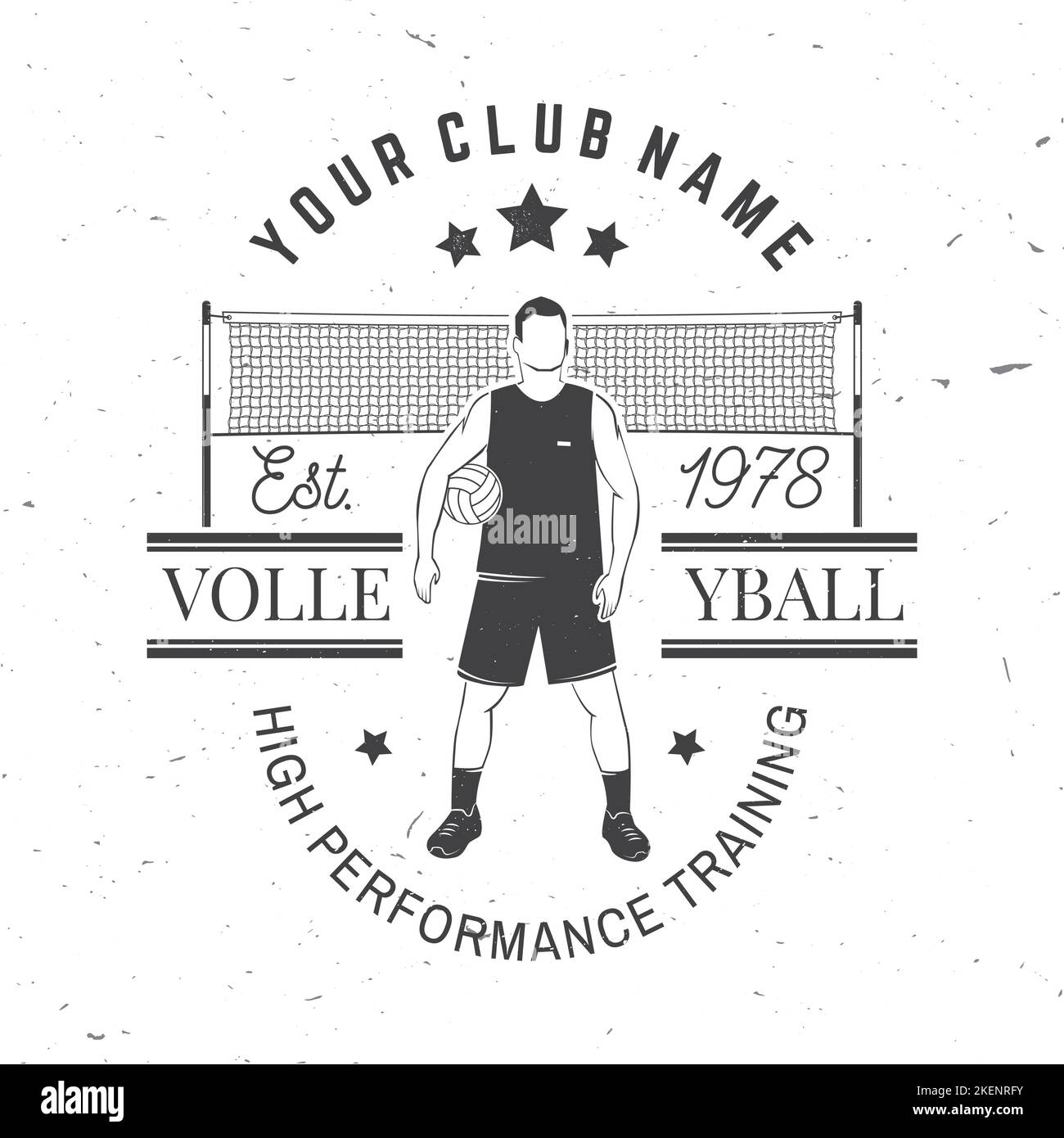 Patch Feutre Vintage - Sport Volleyball Avec Aigle - Idéal Customisation Et Crafts