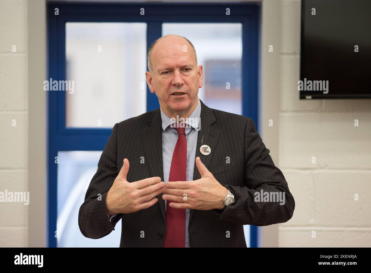 David Rees MS speaking at an event in his Aberavon constituency Stock ...