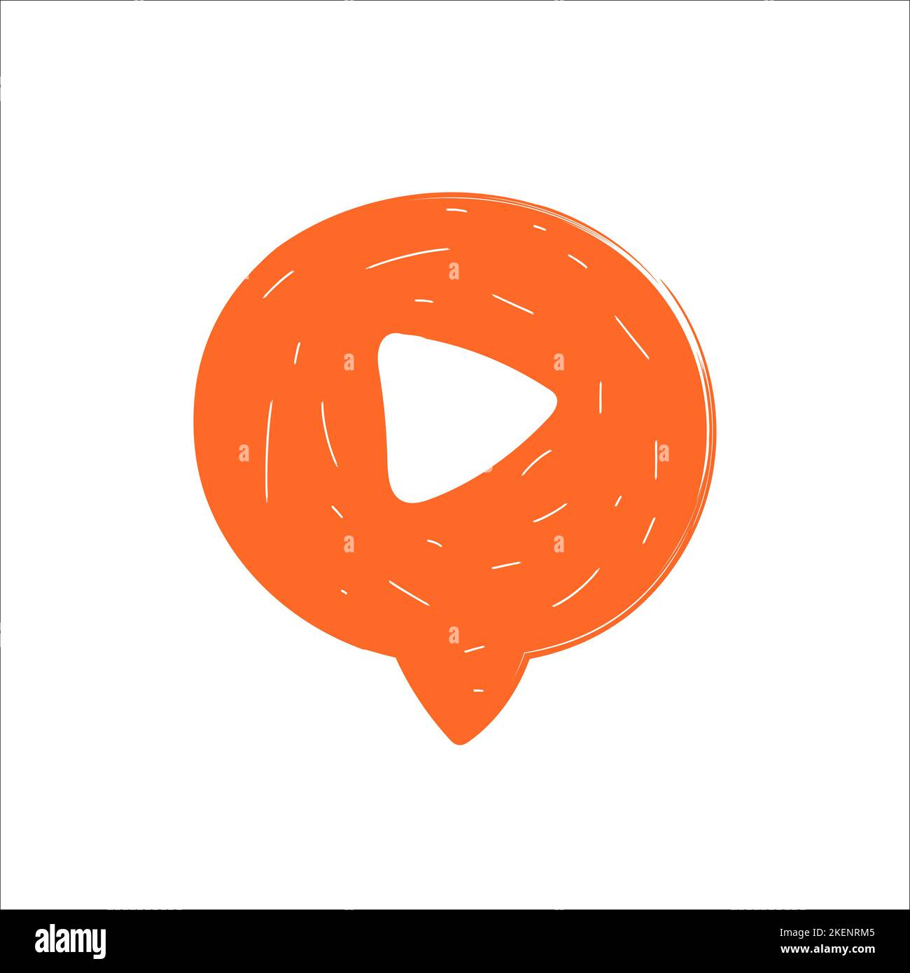 Video play button isolated on white background Stock Vector