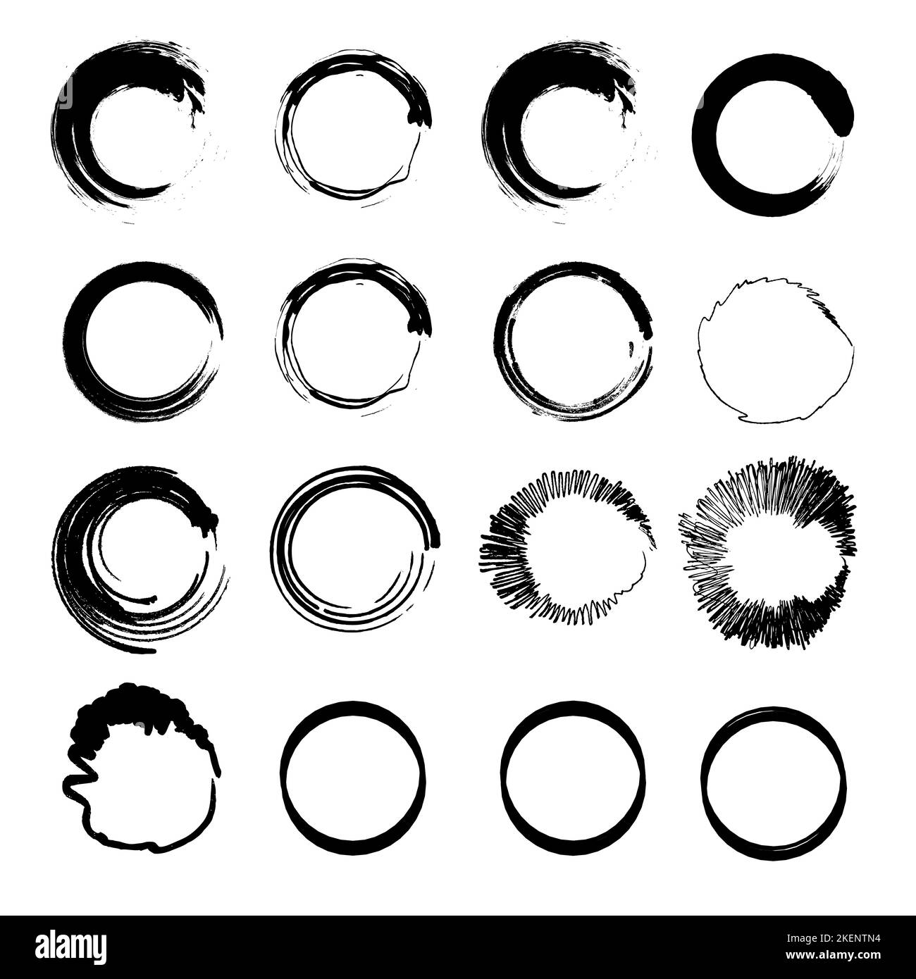 A vector set of ink brush strokes Stock Vector Image & Art - Alamy