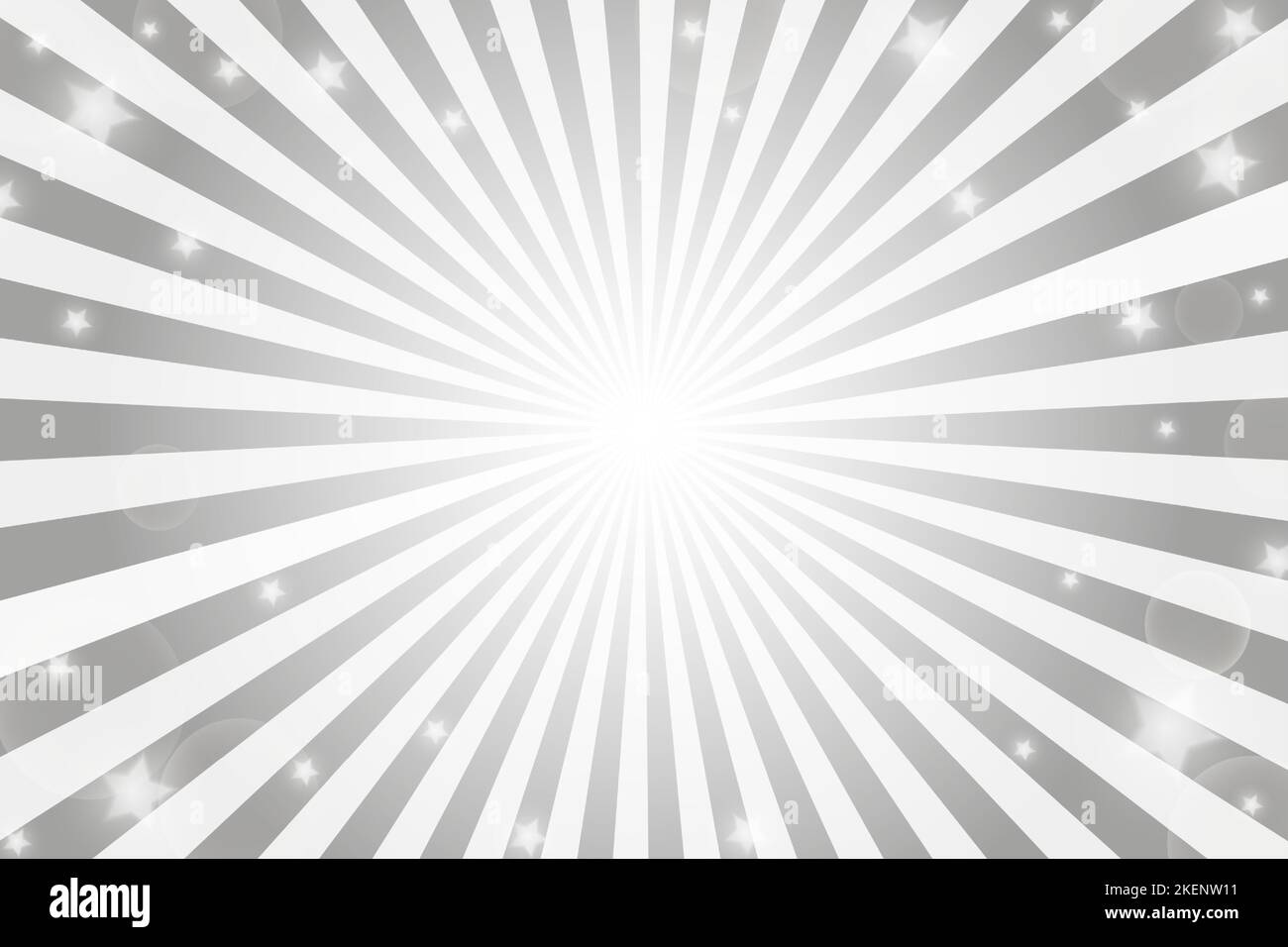 Sun rays background. White and grey radial abstract comic pattern with ...