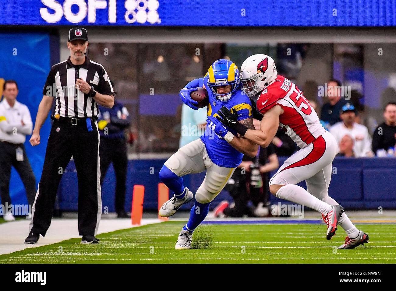 Los Angeles, CA, USA. 19th Nov, 2018. Los Angeles Rams tight end Tyler  Higbee #89 lined up in slot during the NFL Kansas City Chiefs vs Los  Angeles Rams at the Los