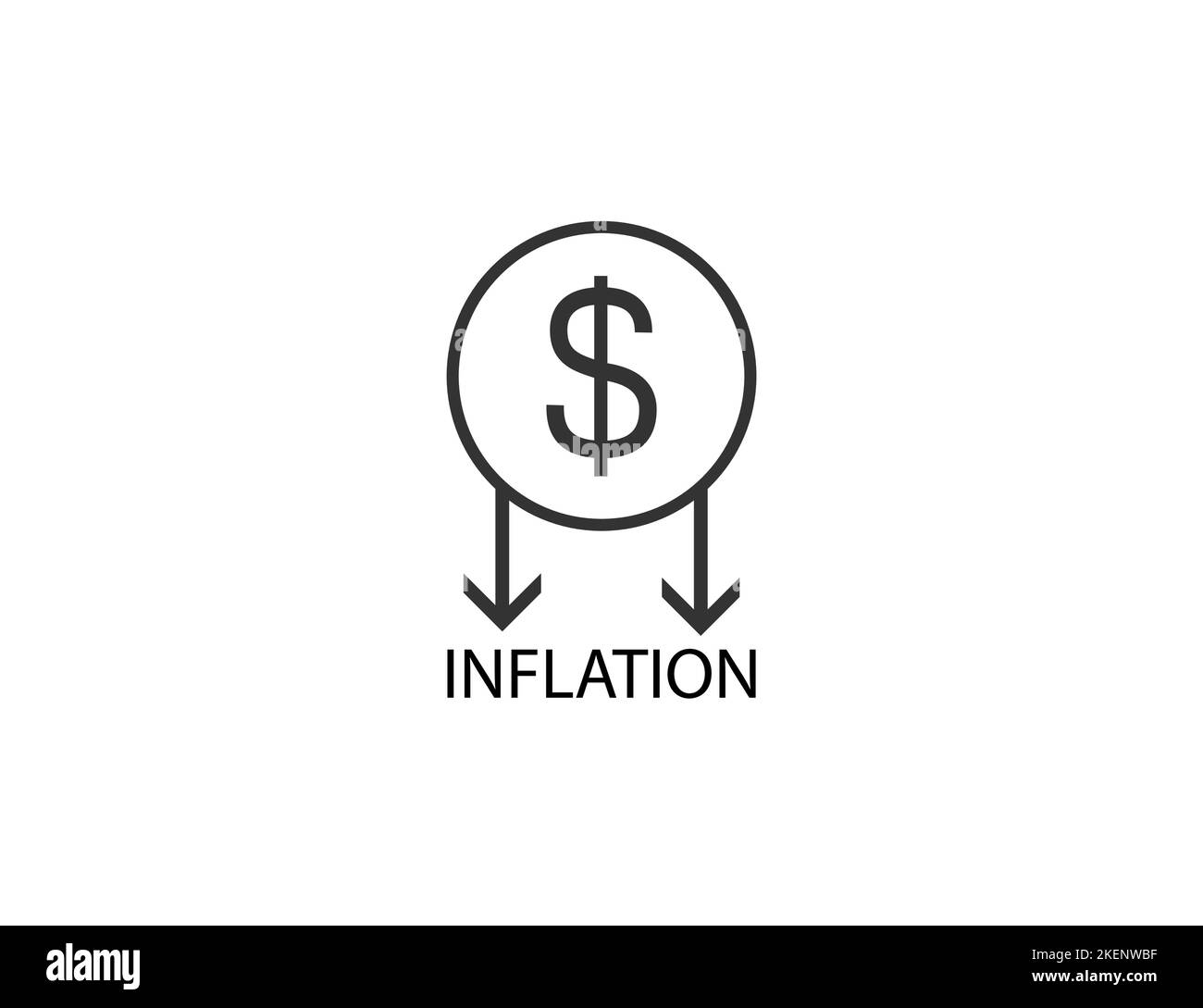 Inflation, money, finance icon. Vector illustration. Stock Vector