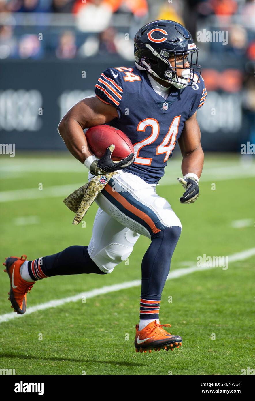 December 24, 2022 - Chicago Bears running back Khalil Herbert (24) takes  off with the ball during NFL football game versus the Buffalo Bills in  Chicago, IL Stock Photo - Alamy