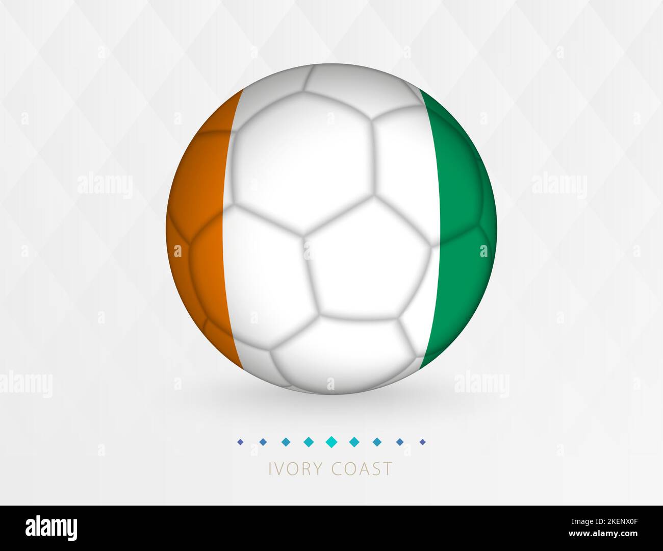 Football ball with Ivory Coast flag pattern, soccer ball with flag of ...
