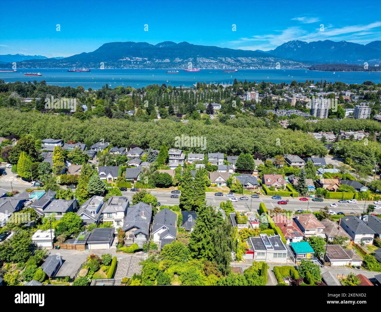 An aerial view of Vancouver north shore Stock Photo - Alamy