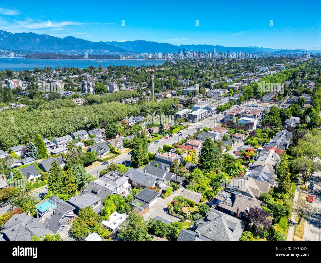An aerial view of Vancouver north shore Stock Photo - Alamy