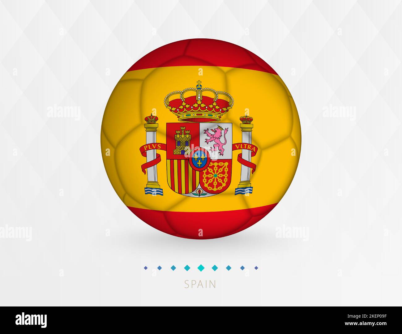 Football ball with Spain flag pattern, soccer ball with flag of Spain ...