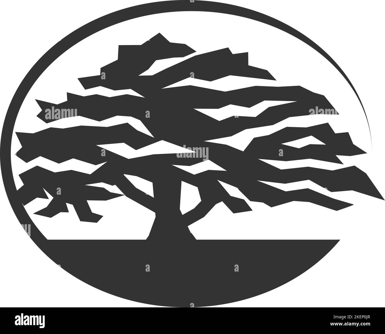 oak tree logo Icon Illustration Brand Identity Stock Vector Image & Art ...