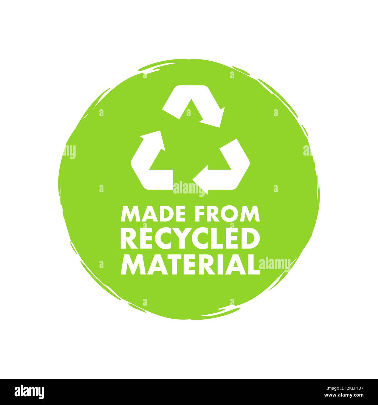 Made With Recycled Materials sign, label. Vector stock illustration