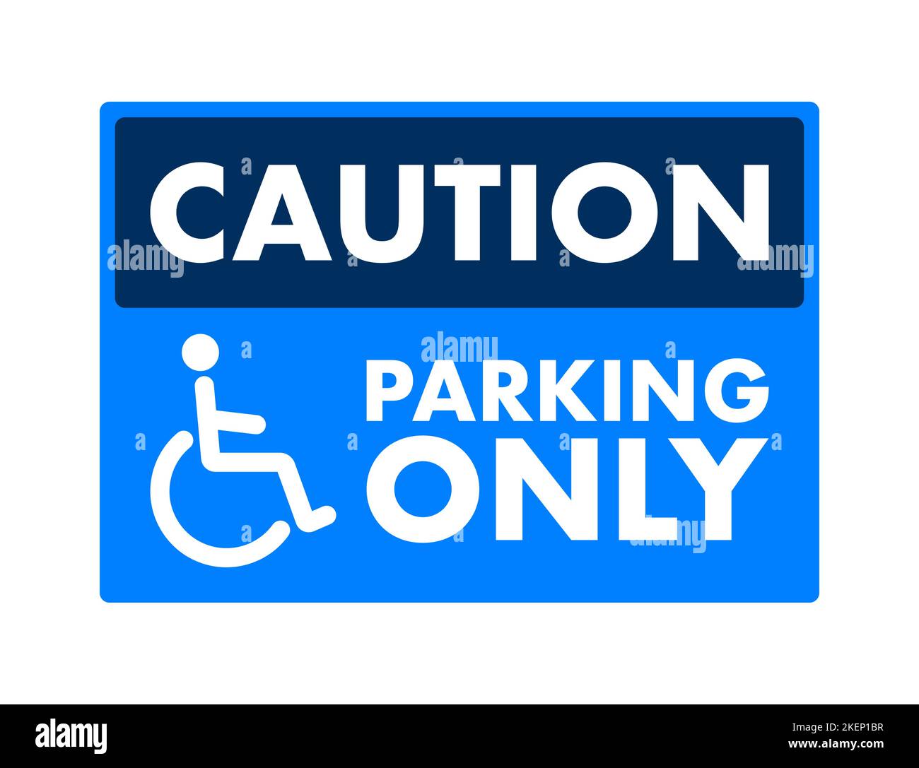Disabled parking only. Car Parking Sign. Vector stock illustration