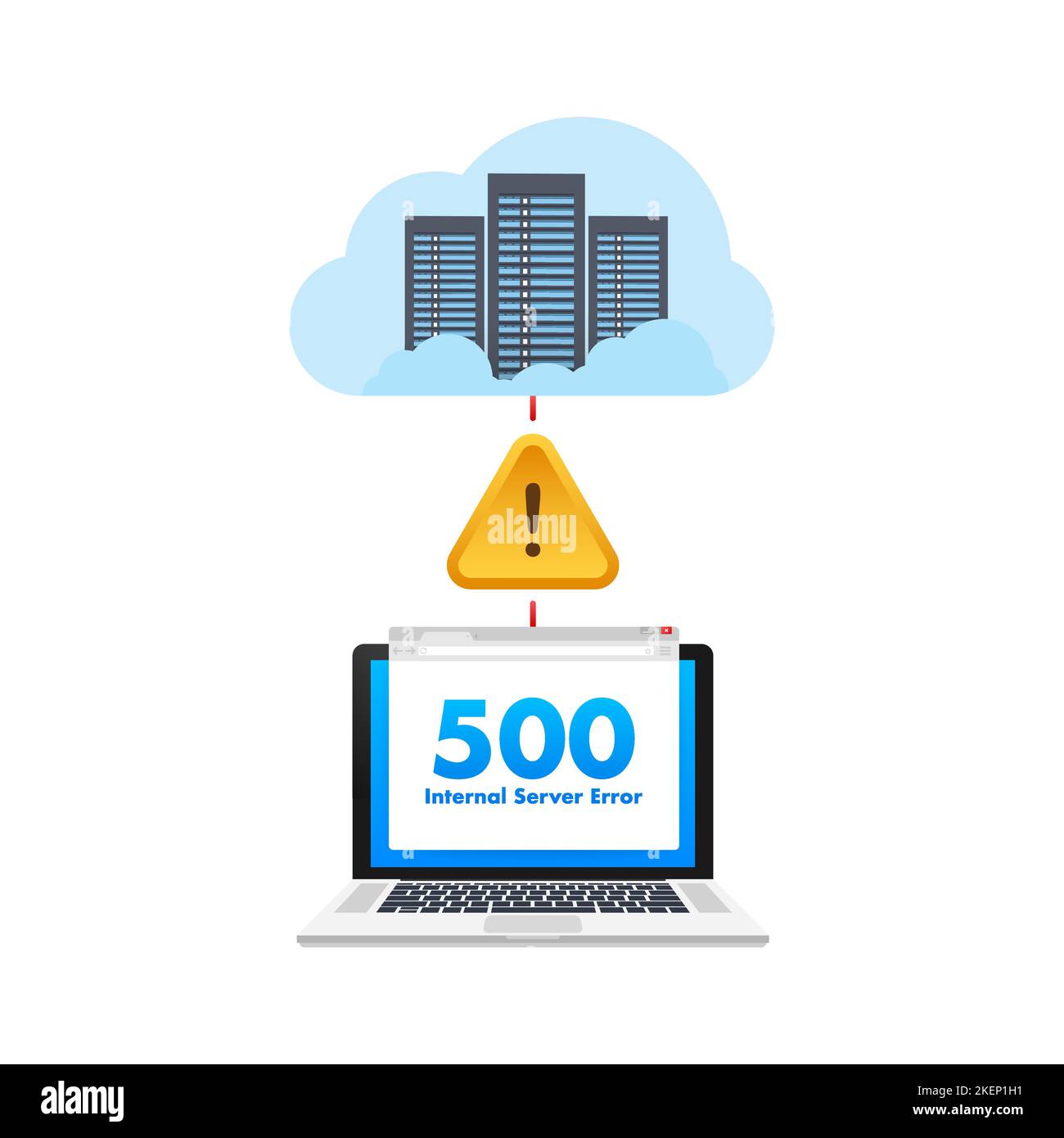 Internal Server Error. Website Error 500. Vector stock illustration ...