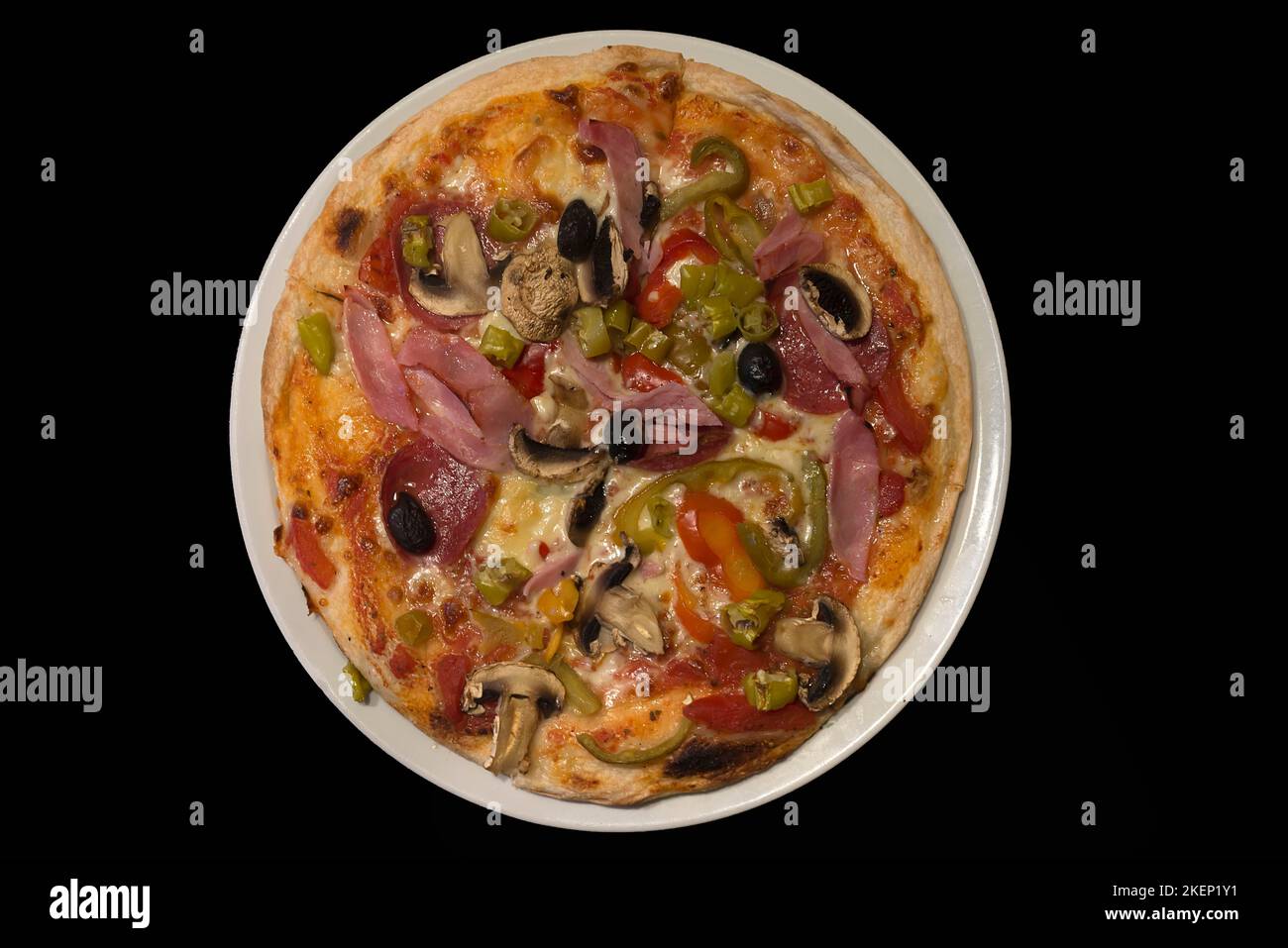Pizza Speziale on black background, Bavaria, Germany Stock Photo - Alamy Pizza Speziale on black background, Bavaria, Germany Stock Photo - Alamy