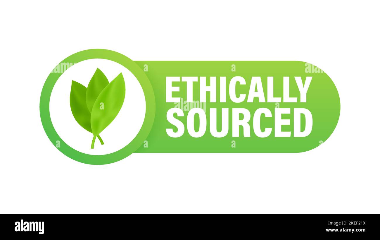 Ethically sourced. Natural and organic products. Vector stock