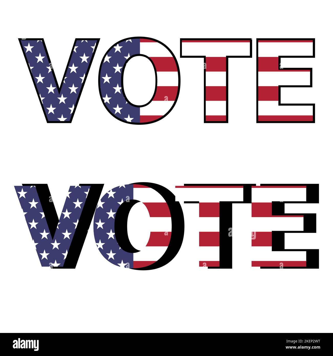 Vote vector illustration. US Election. Midterm Election. Banner Design. Flyer Design. Poster Design. National Event. Vector. Illustration Stock Vector