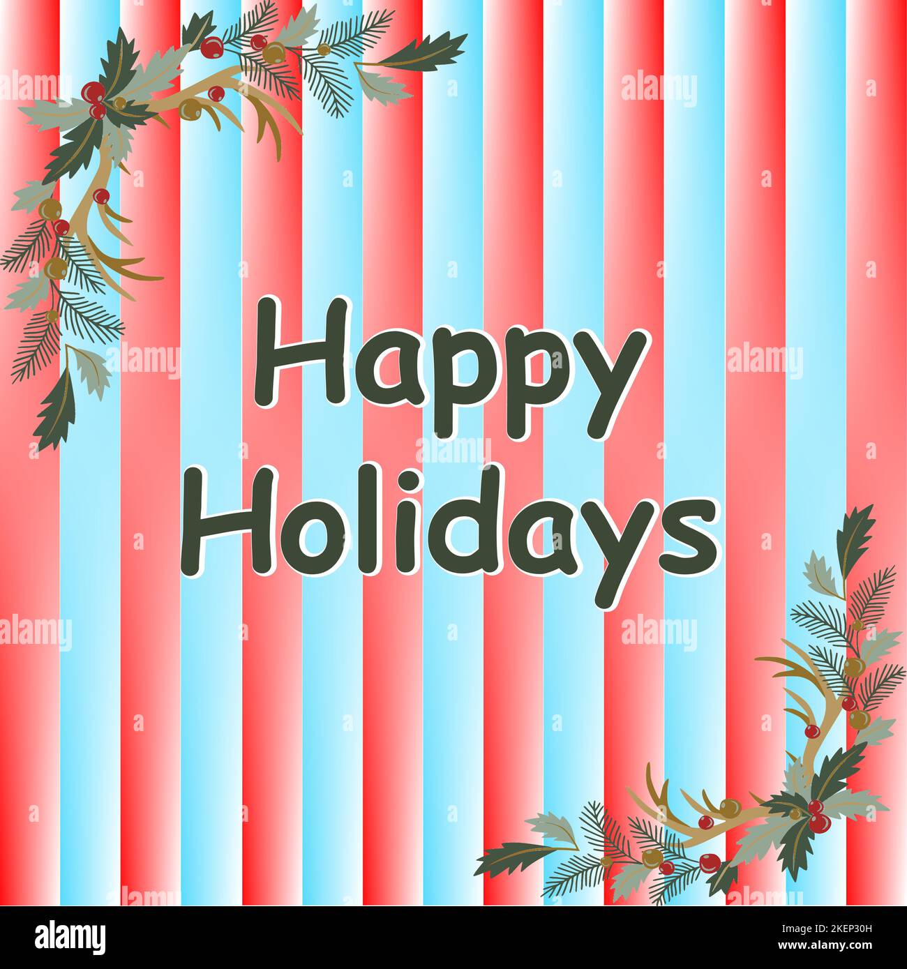 Happy Holidays vector illustration. Happy Holidays logo. Sign. Flyer. Poster. Vector. Illustration. Happy Holidays Stock Vector