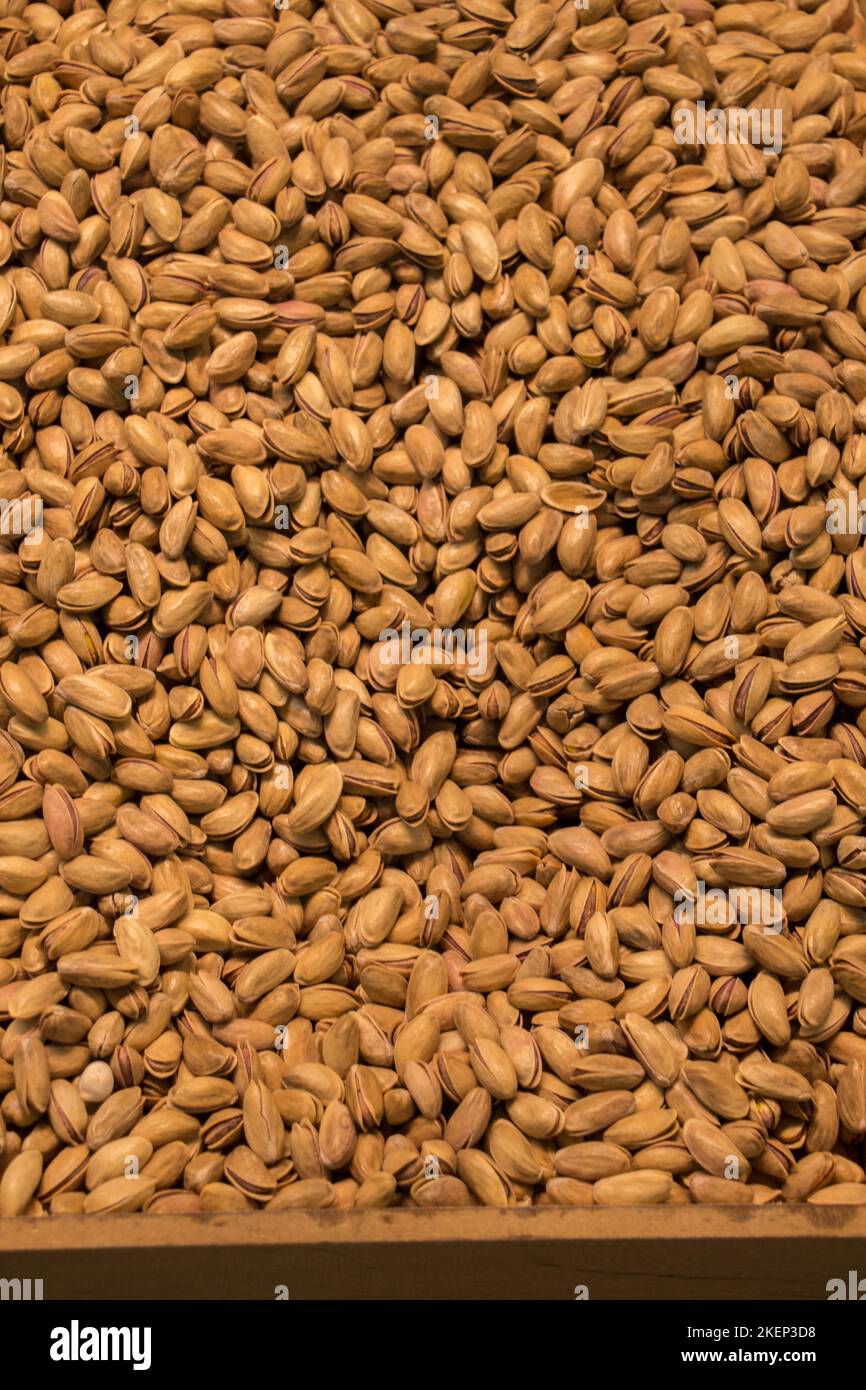 Pistachio nuts with shell ready to eat Stock Photo Alamy