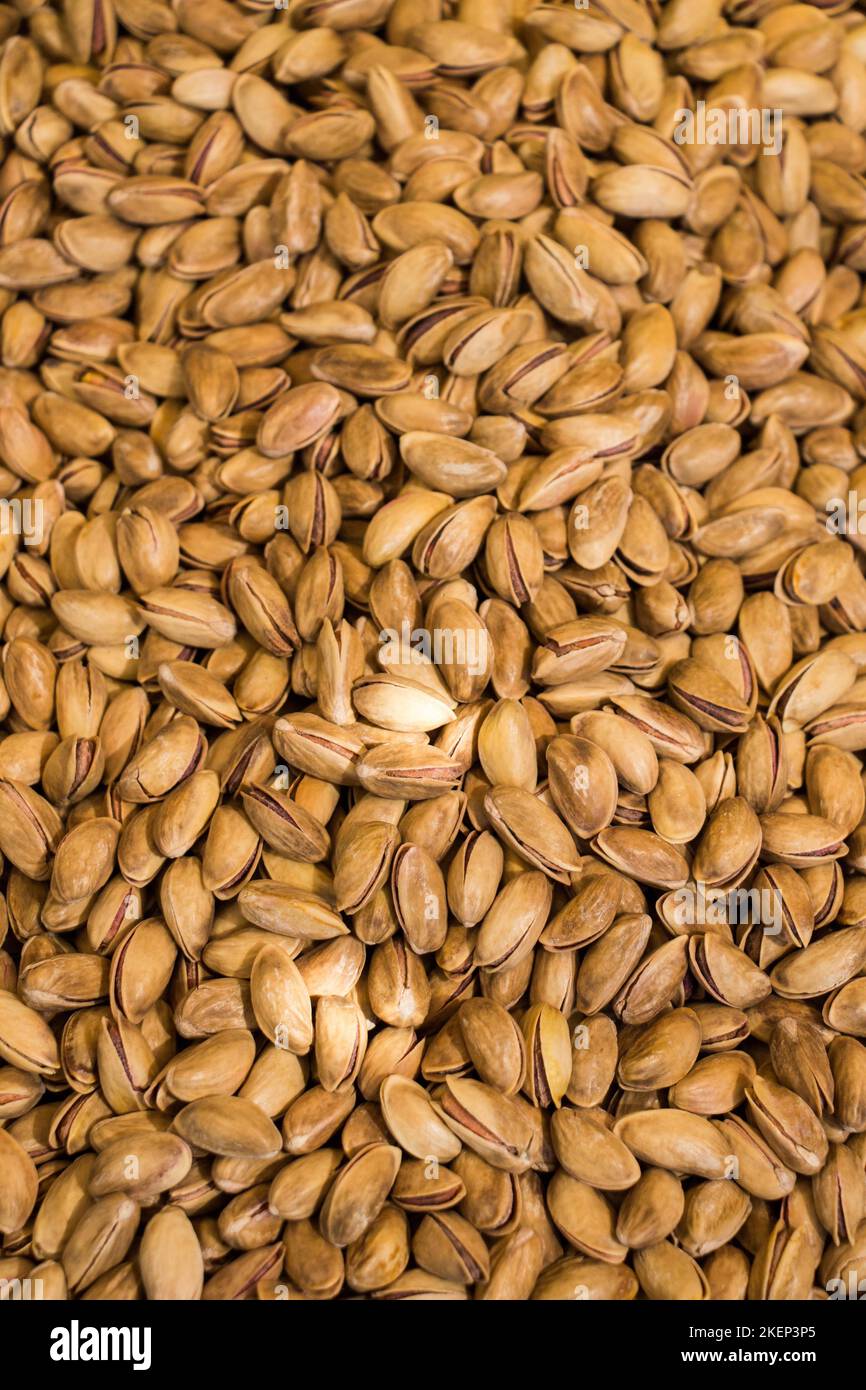 Pistachio nuts with shell ready to eat Stock Photo Alamy