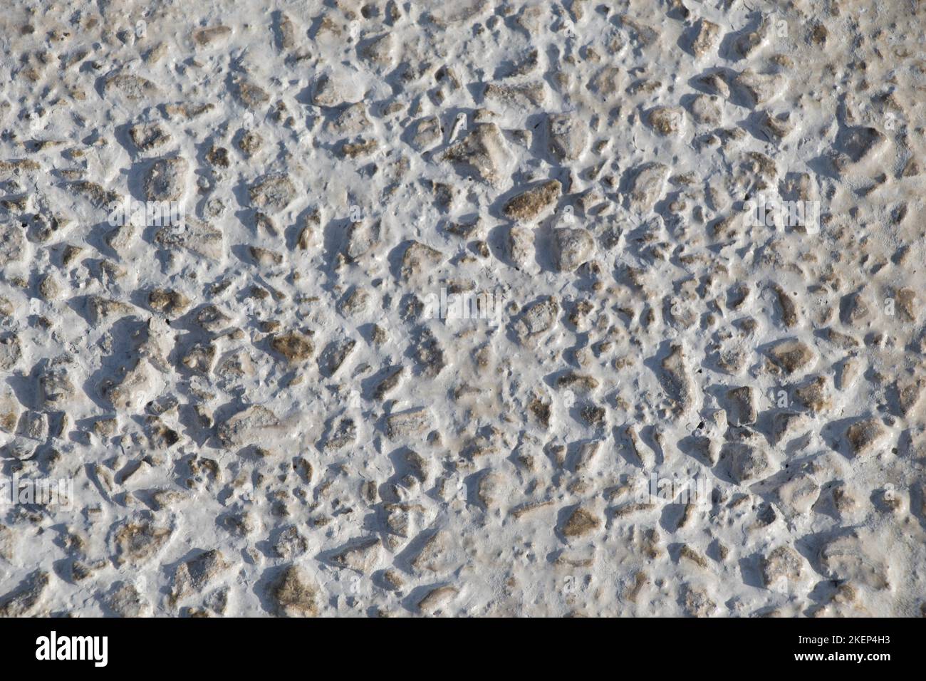 Patterns on a freshly poured concrete surface Stock Photo