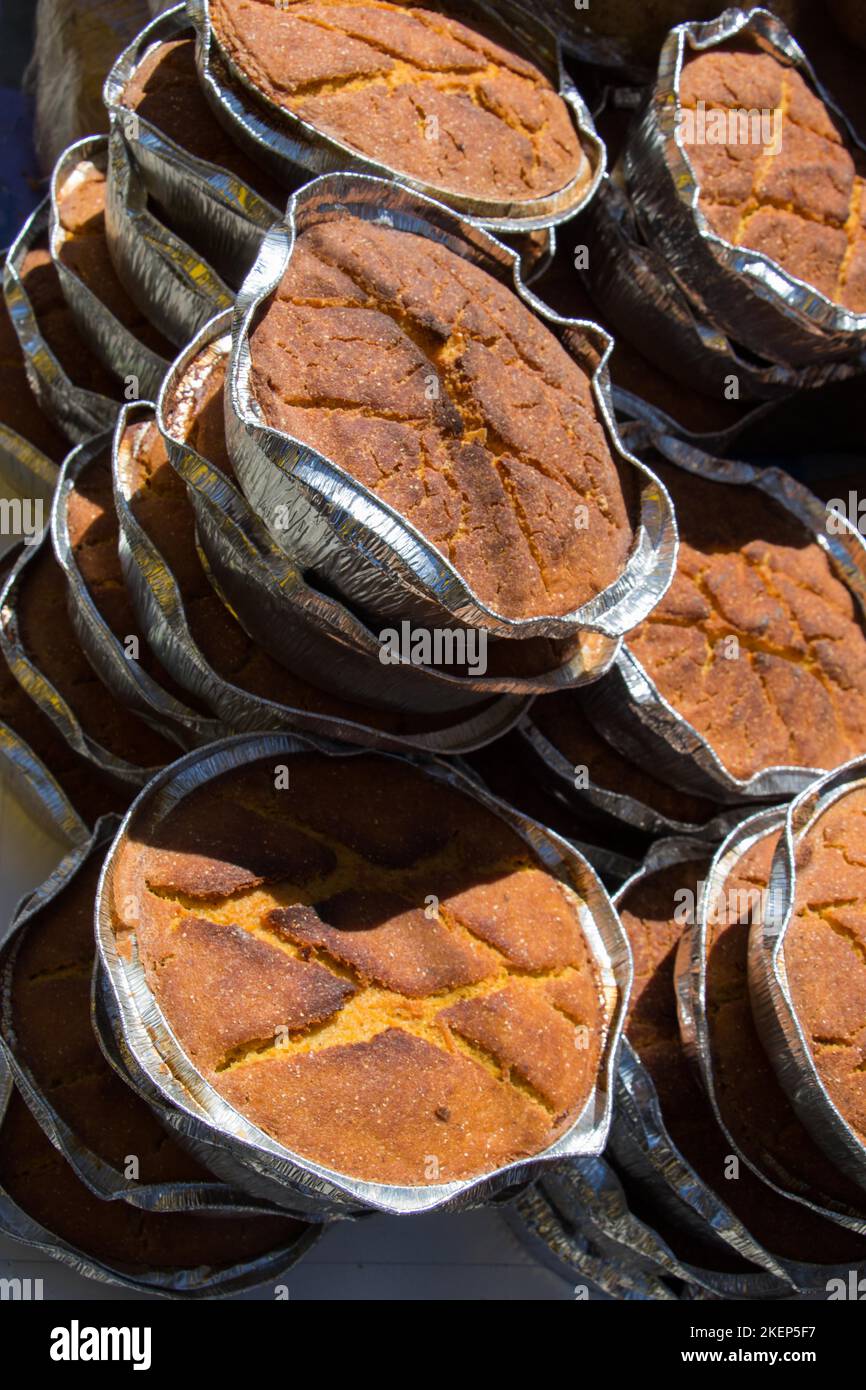 Traditional Turkish style bread of corn flour Stock Photo Alamy