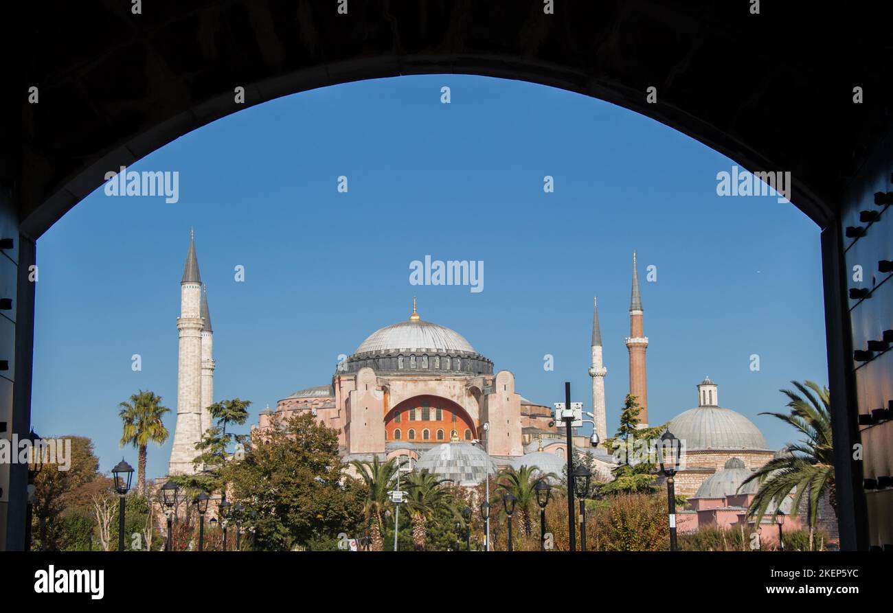 Hagia Sophia, the world famous monument of Byzantine architecture Stock Photo