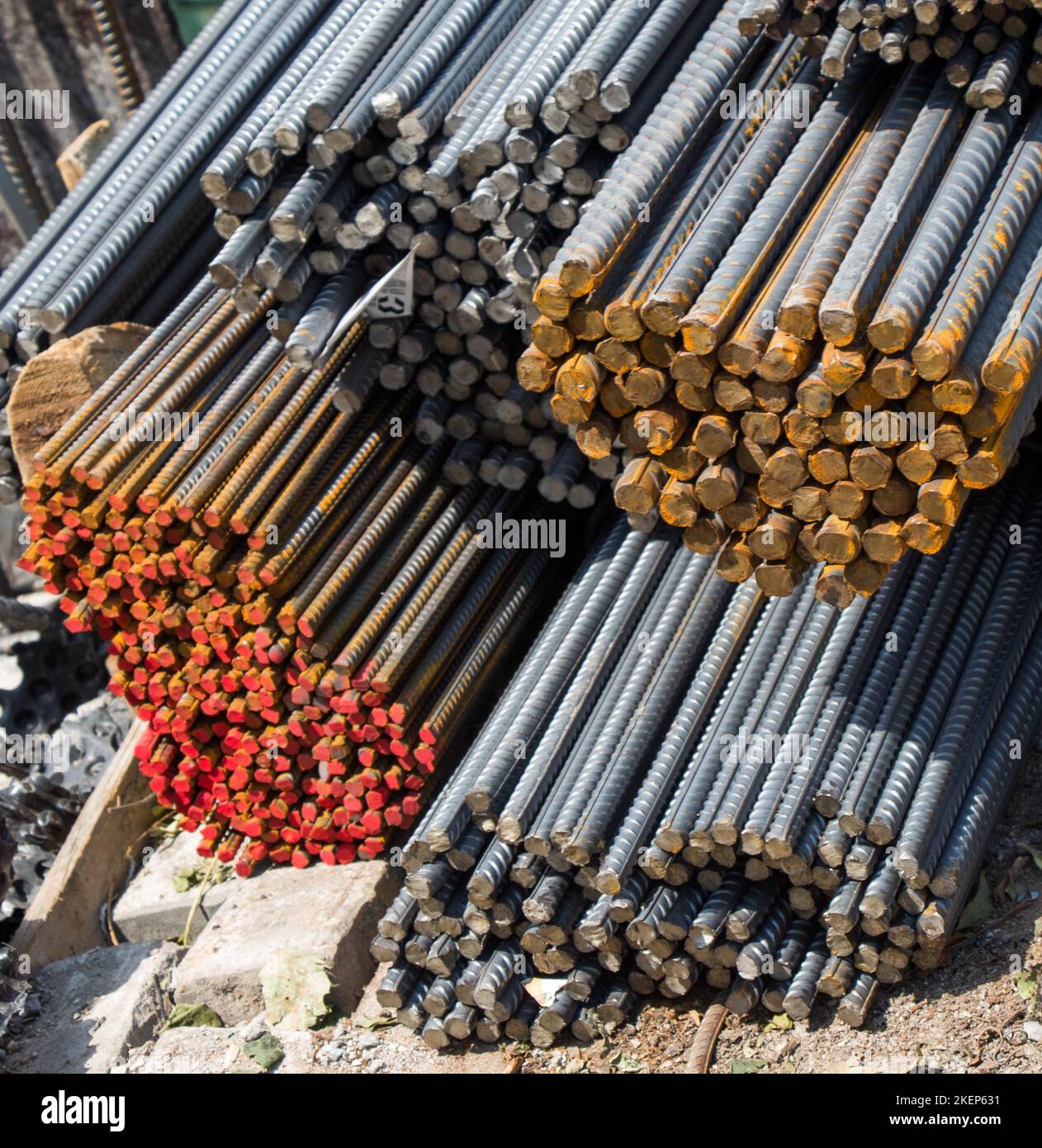 Iron bars as a texture of metal coil in stock Stock Photo Alamy