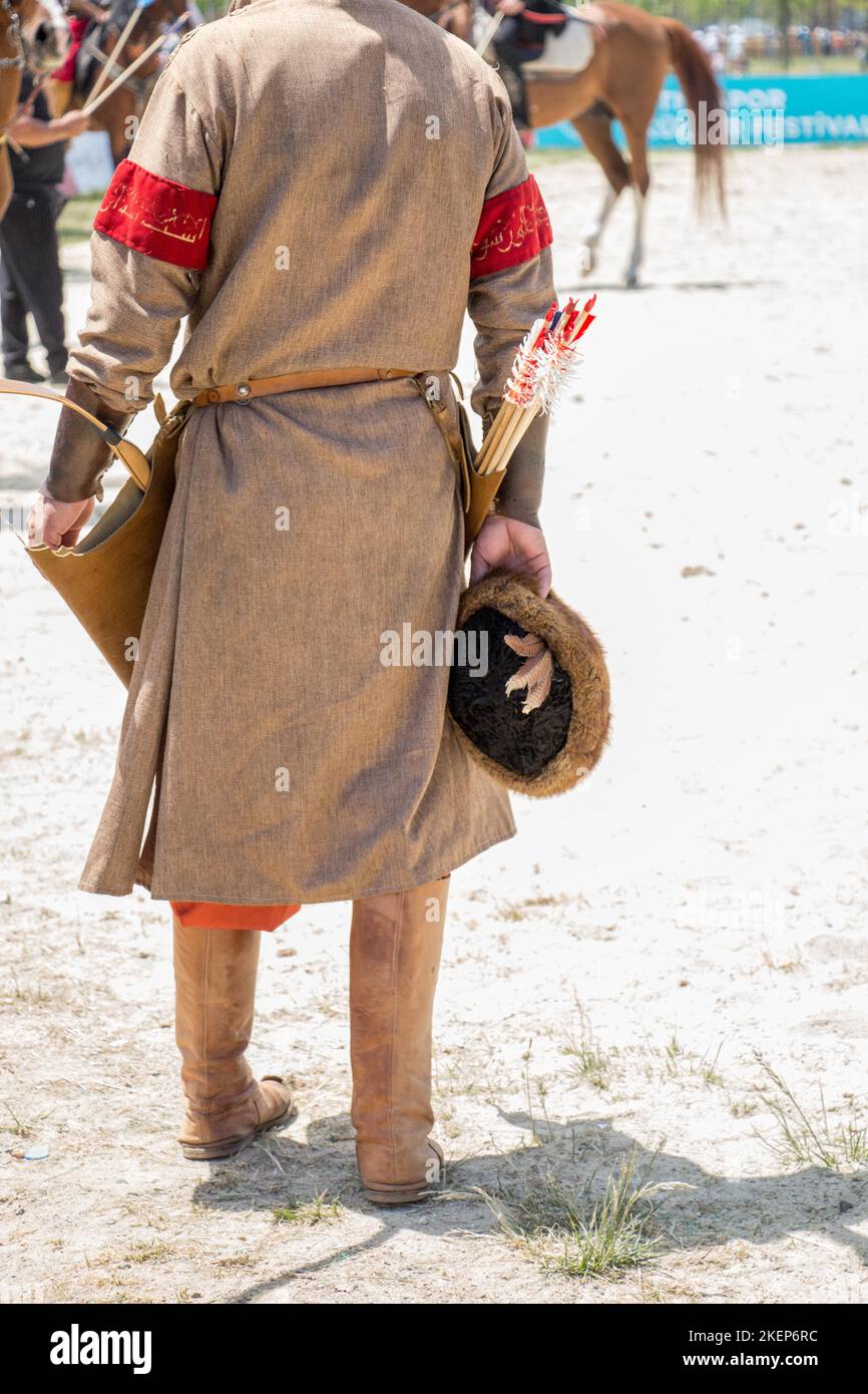 Turkish man and horseman ethnic clothes examples Stock Photo Alamy