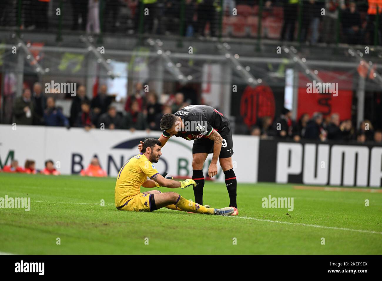 Olivier Giroud Of Ac Milan During The Italian Serie A Tootball Match ...