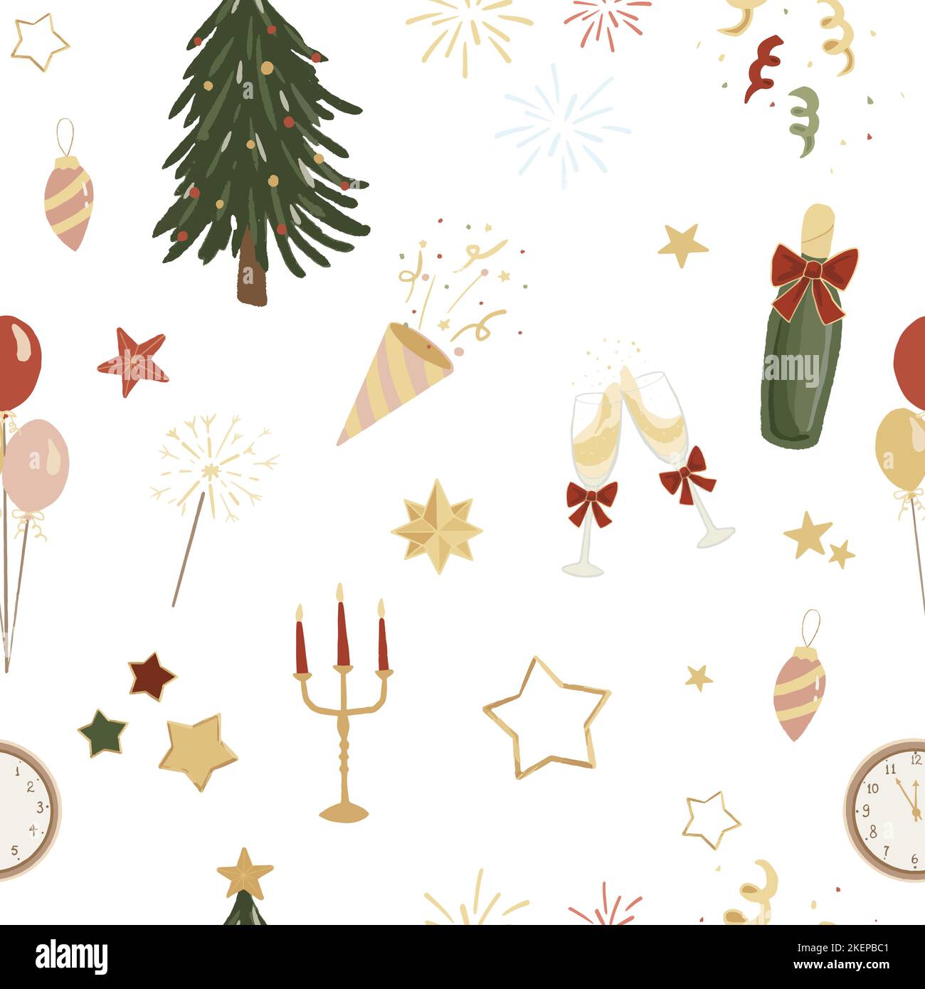 Christmas seamless pattern lights Stock Vector Images - Alamy