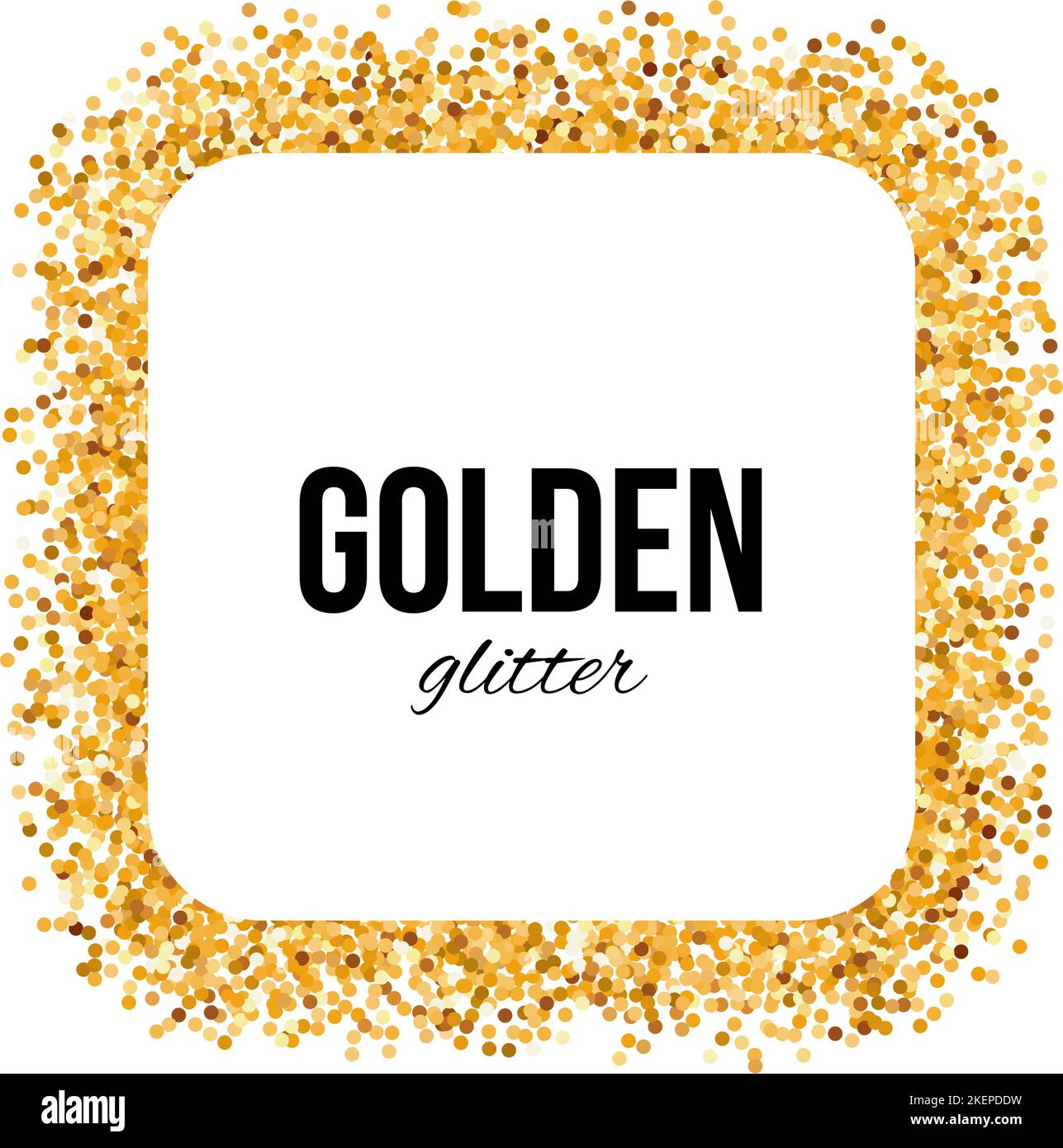 Golden Frame in the Form of Square with Text Stock Vector Image & Art ...